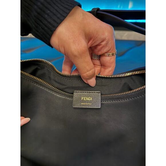 Fendigraphy Small Black & Gold Leather Bag - Picture 5 of 9